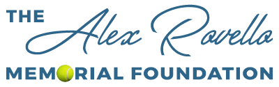 Alex Rovello Memorial Foundation Logo in script writing